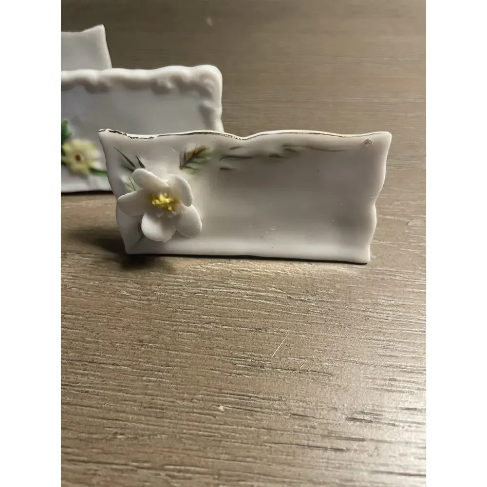 Vintage Shafford Design porcelain place card holder set of 6, Item No. 224